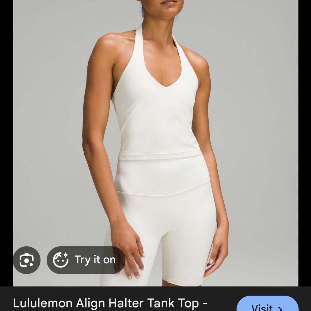 Lululemon Align Halter Tank Top in BONE